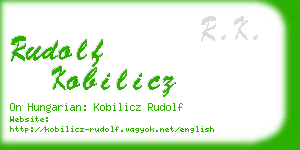 rudolf kobilicz business card